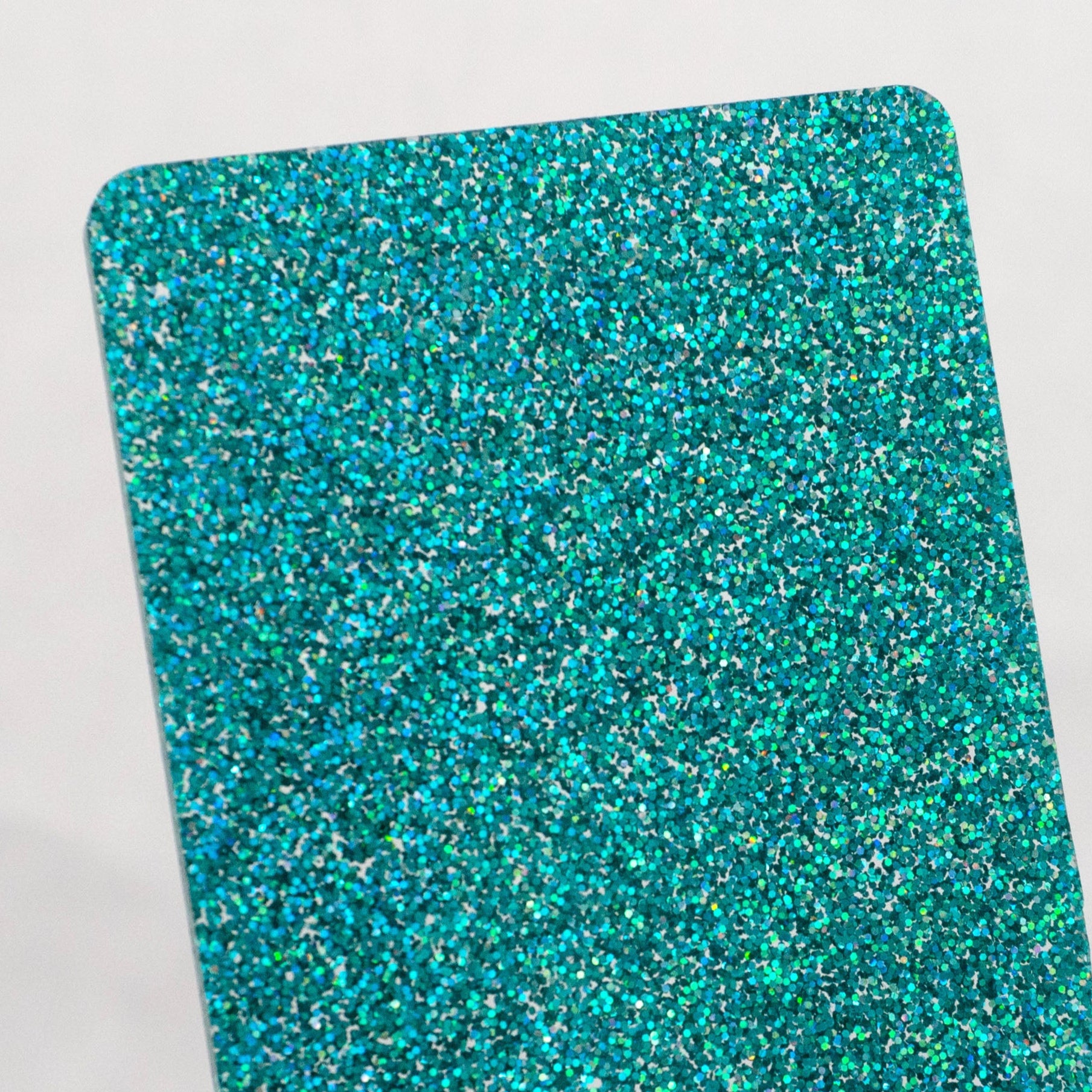 1/8" Teal Aquamarine Glitter Cast Acrylic Sheets