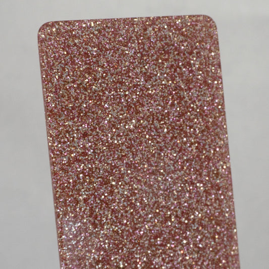 1/8" Rose Gold Glitter Cast Acrylic Sheets